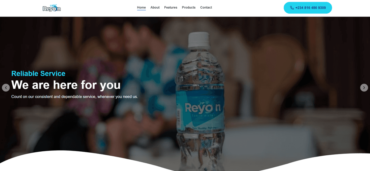 Reyon Landing Page